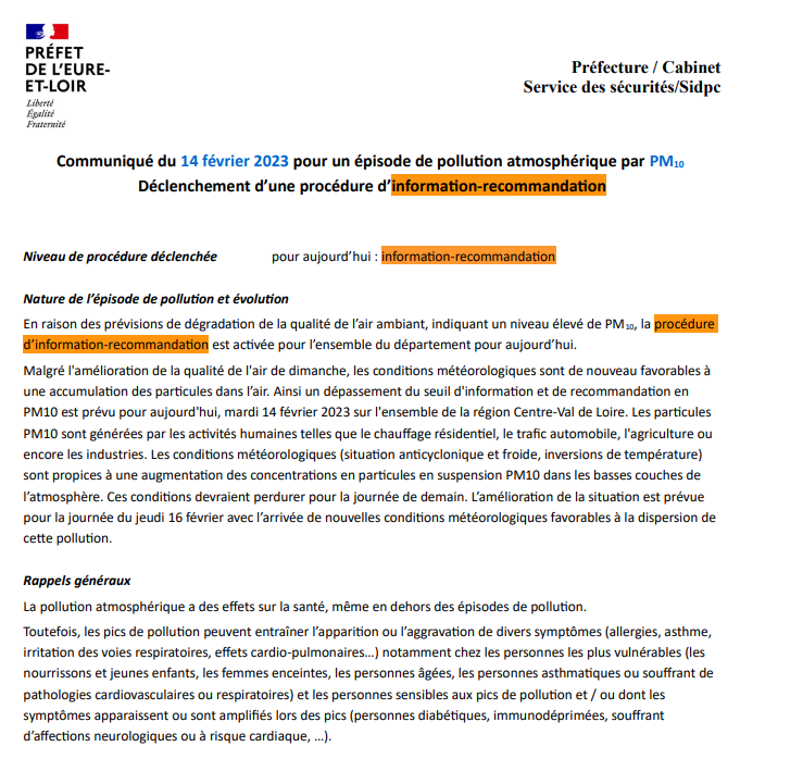 POLLUTION ATMOSPHÉRIQUE