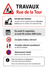 TRAVAUX RUE DE LA TOUR