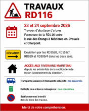 TRAVAUX RD.116 RUE DES ETANGS